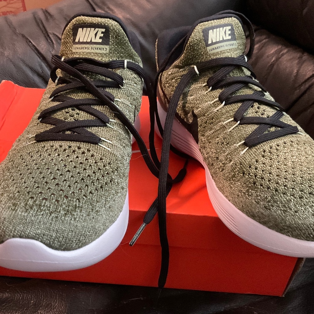 Nike Khaki Flyknit 2 trainers